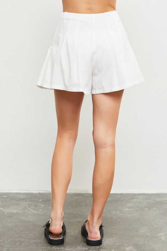 
                      
                        White Flare Short
                      
                    