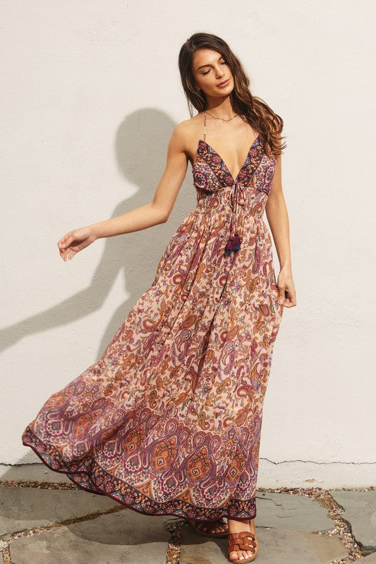 Kamila Halter Maxi Dress